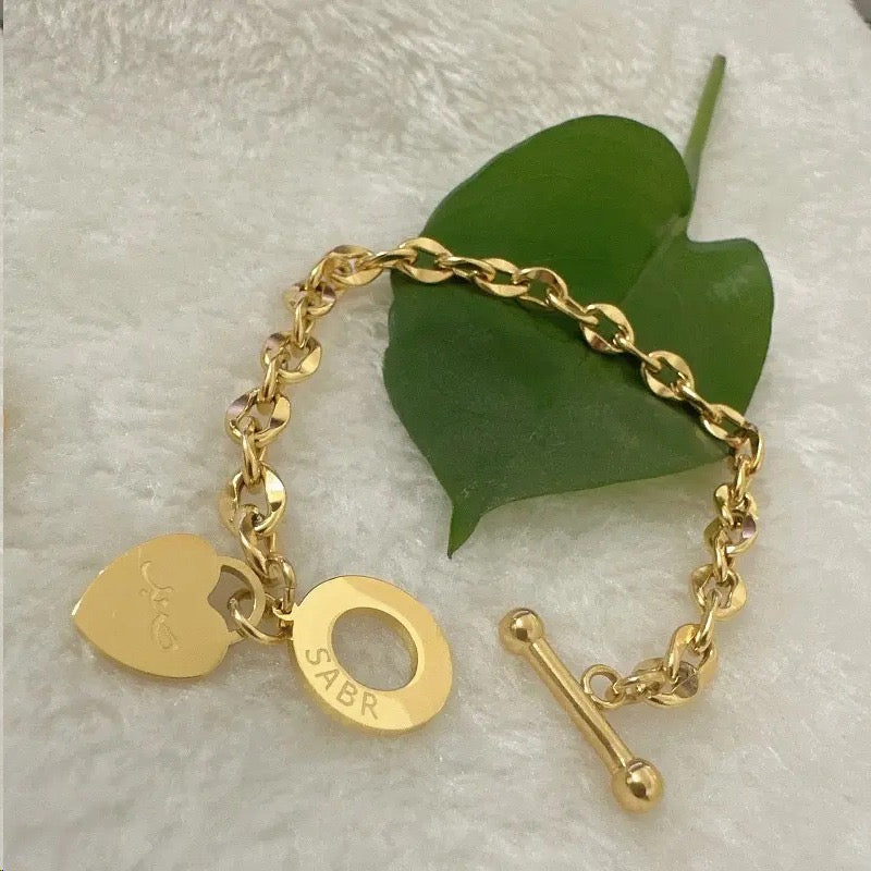 INSPIRE صبر heart chunky bracelet