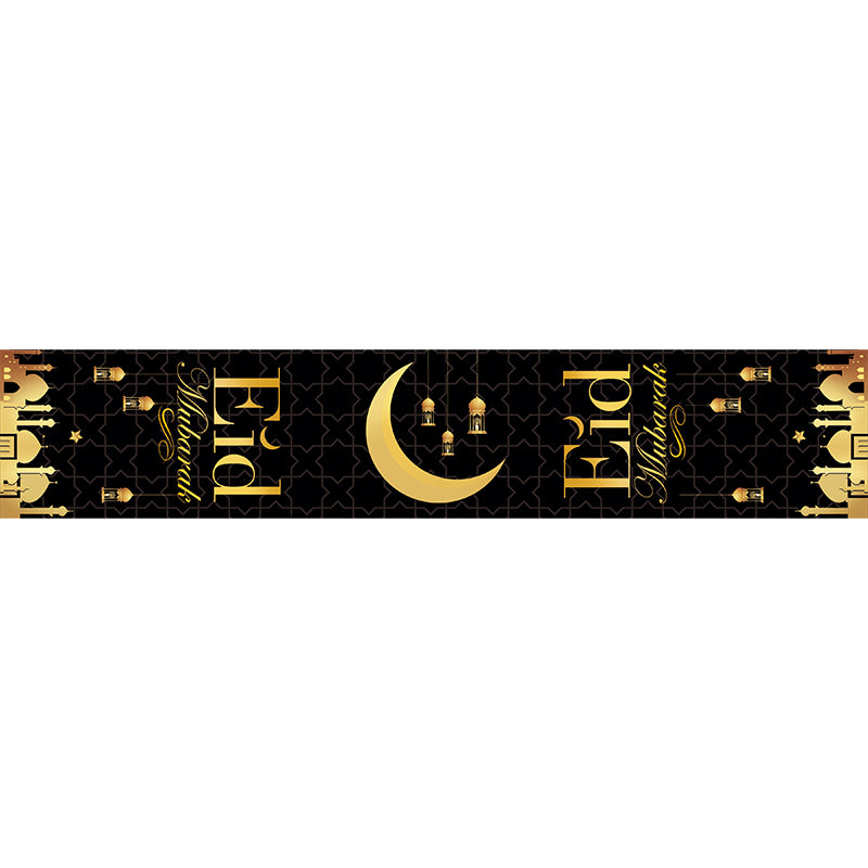 2024 Eid Mubarak table runner-black