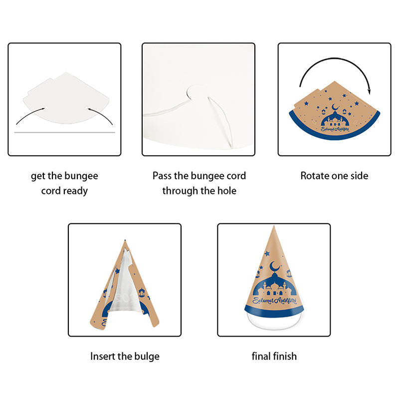 2024 Eid party hats (6 pieces )