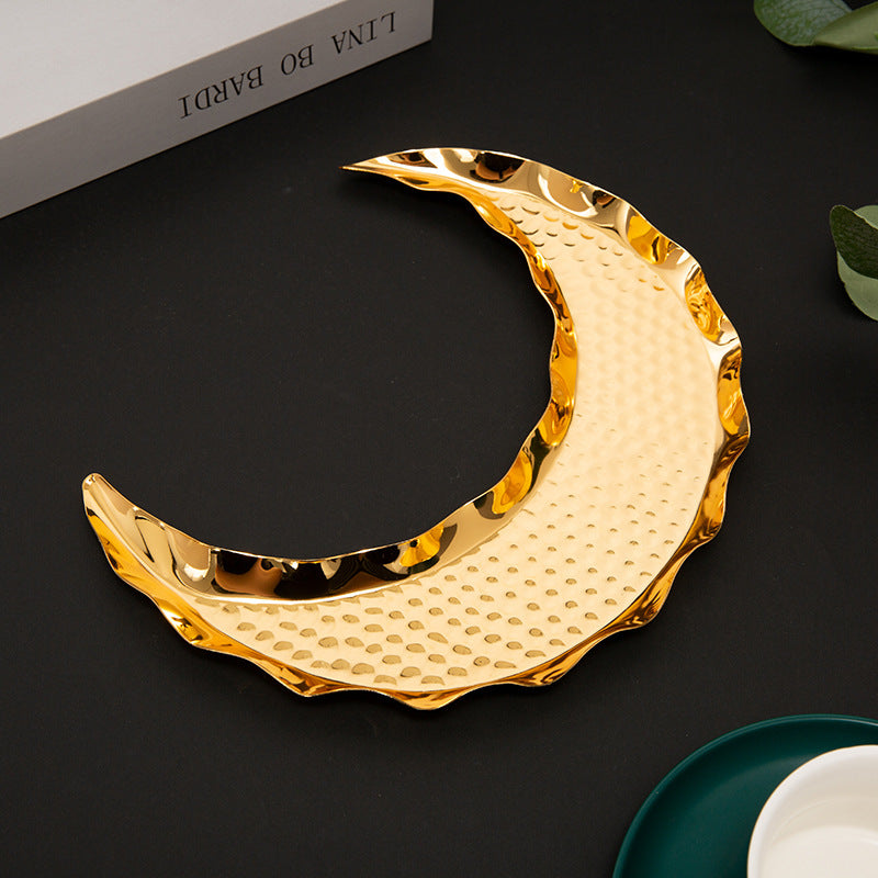 2024 Crescent metal gold tray