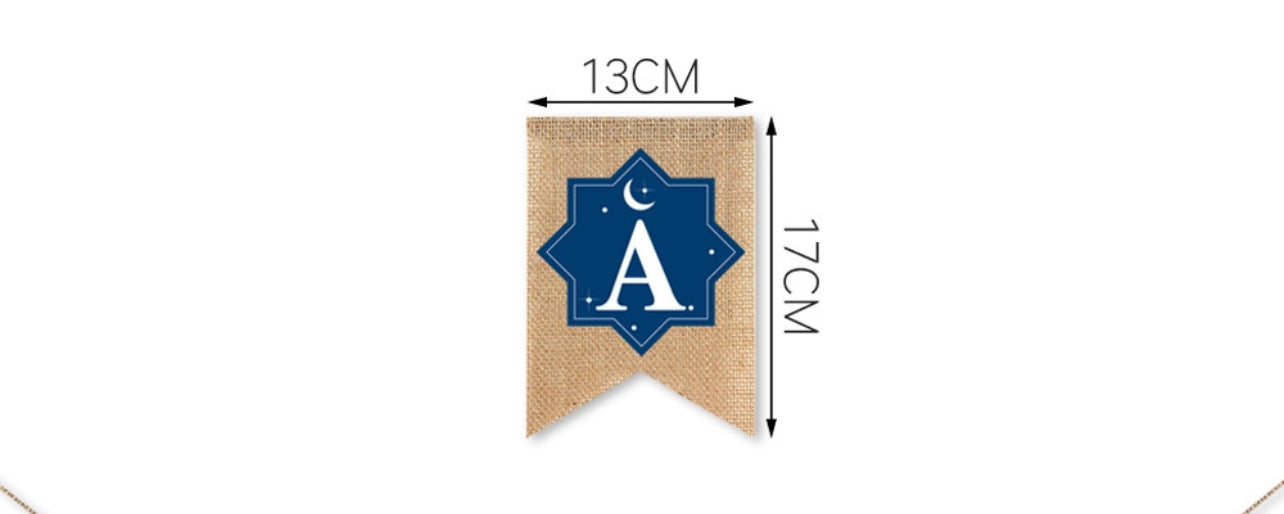 2024 Ramadan mubarak burlap banner