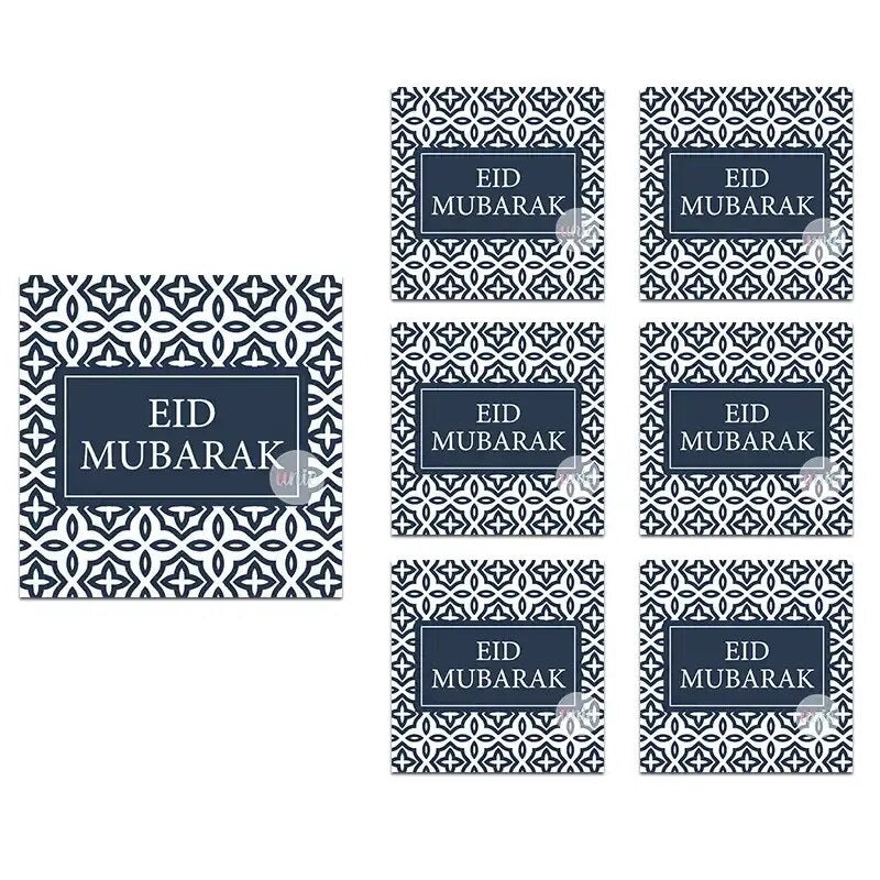 2024 square Eid stickers-3 designs (24 pieces)