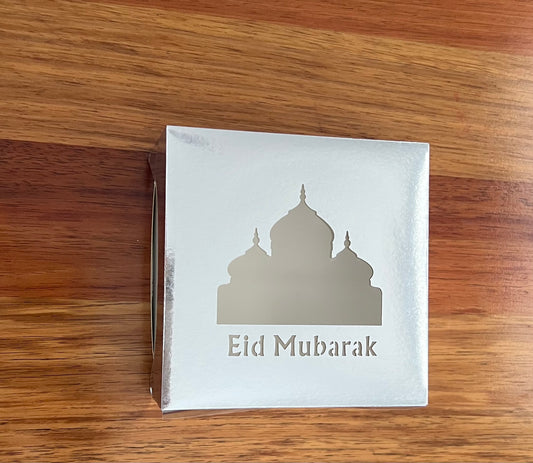 Silver clear window Eid boxes (10 pieces)