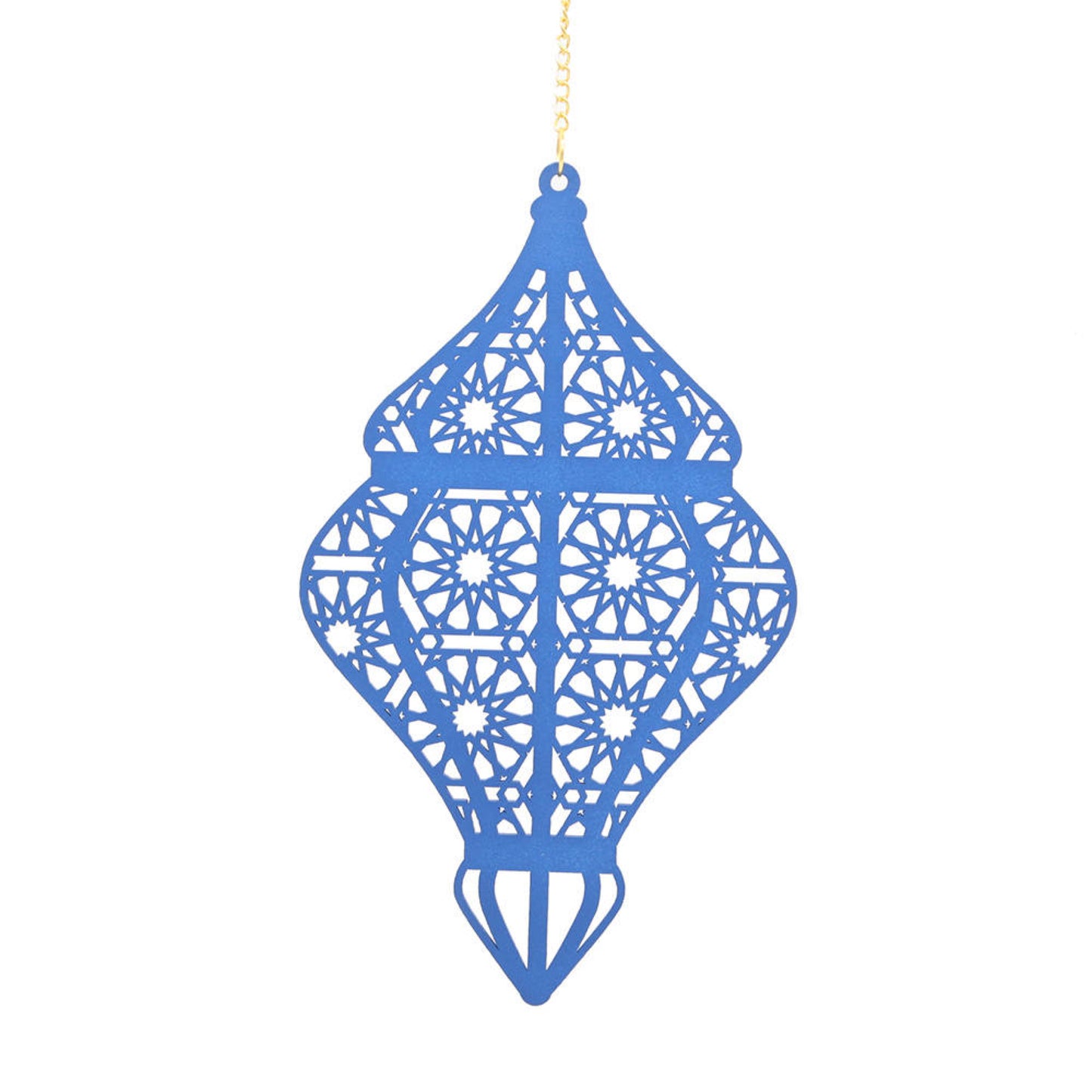 Arabesque lantern wall hangings-blue