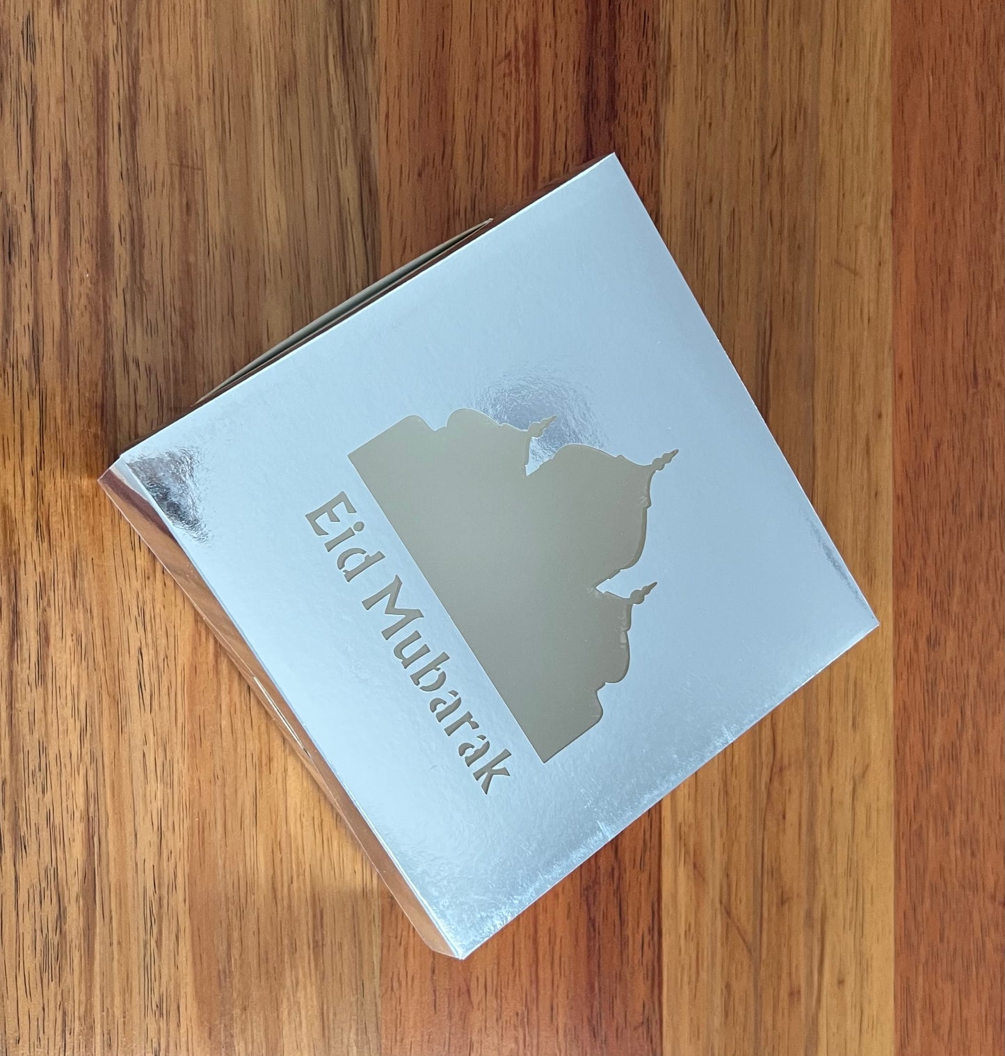 Silver clear window Eid boxes (10 pieces)