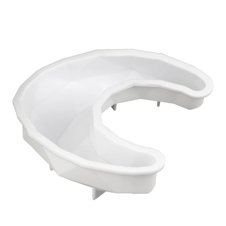 Crescent diamond silicone cake mould-large