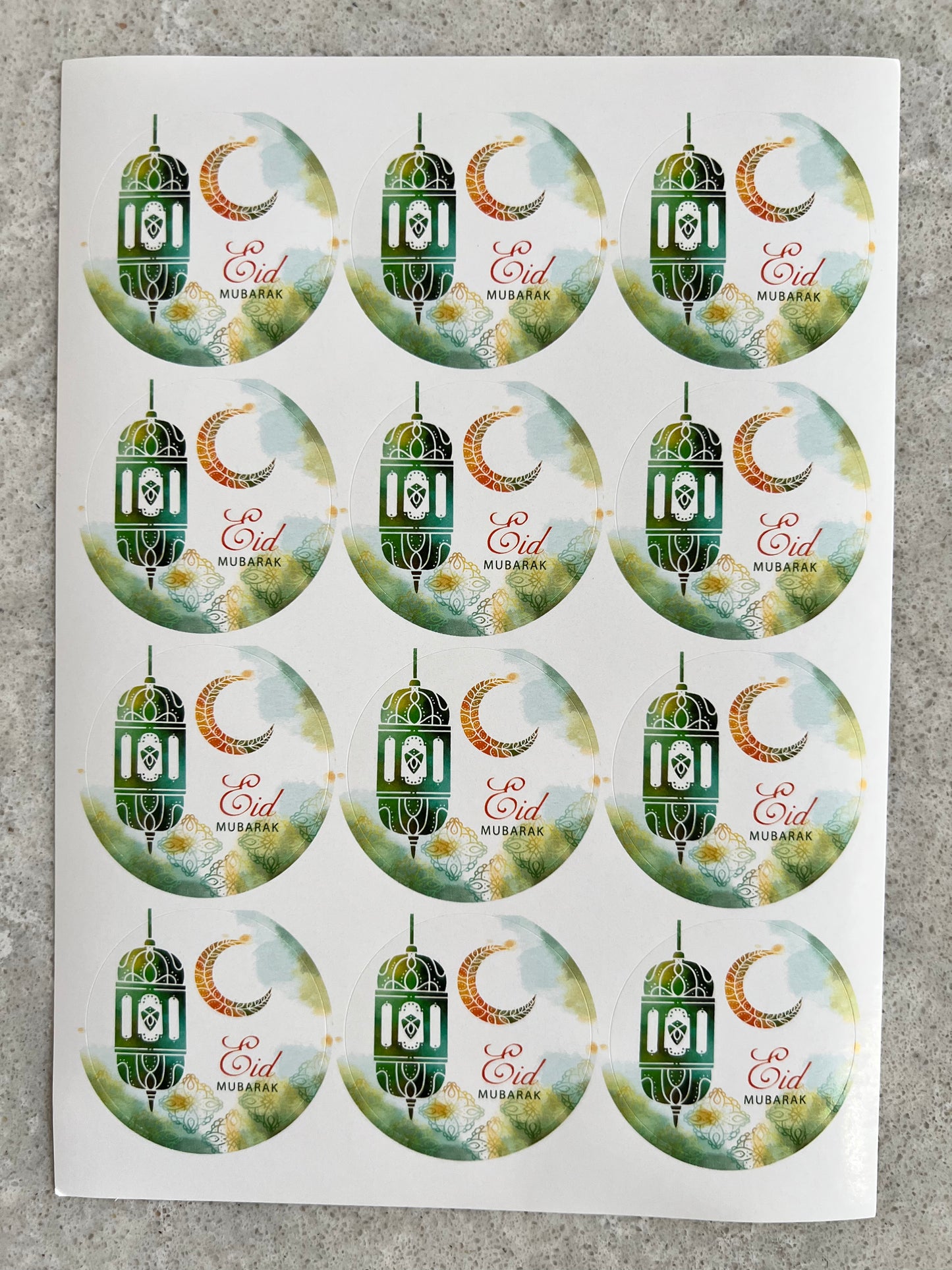 Eid stickers- green (24 pieces)