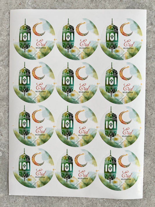 Eid stickers- green (24 pieces)