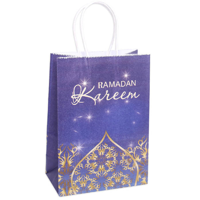 Ramadan Kareem gift bag-blue (set of 12)