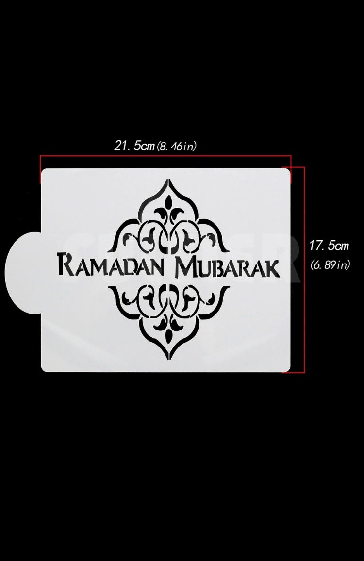 Ramadan Mubarak Cake stencil