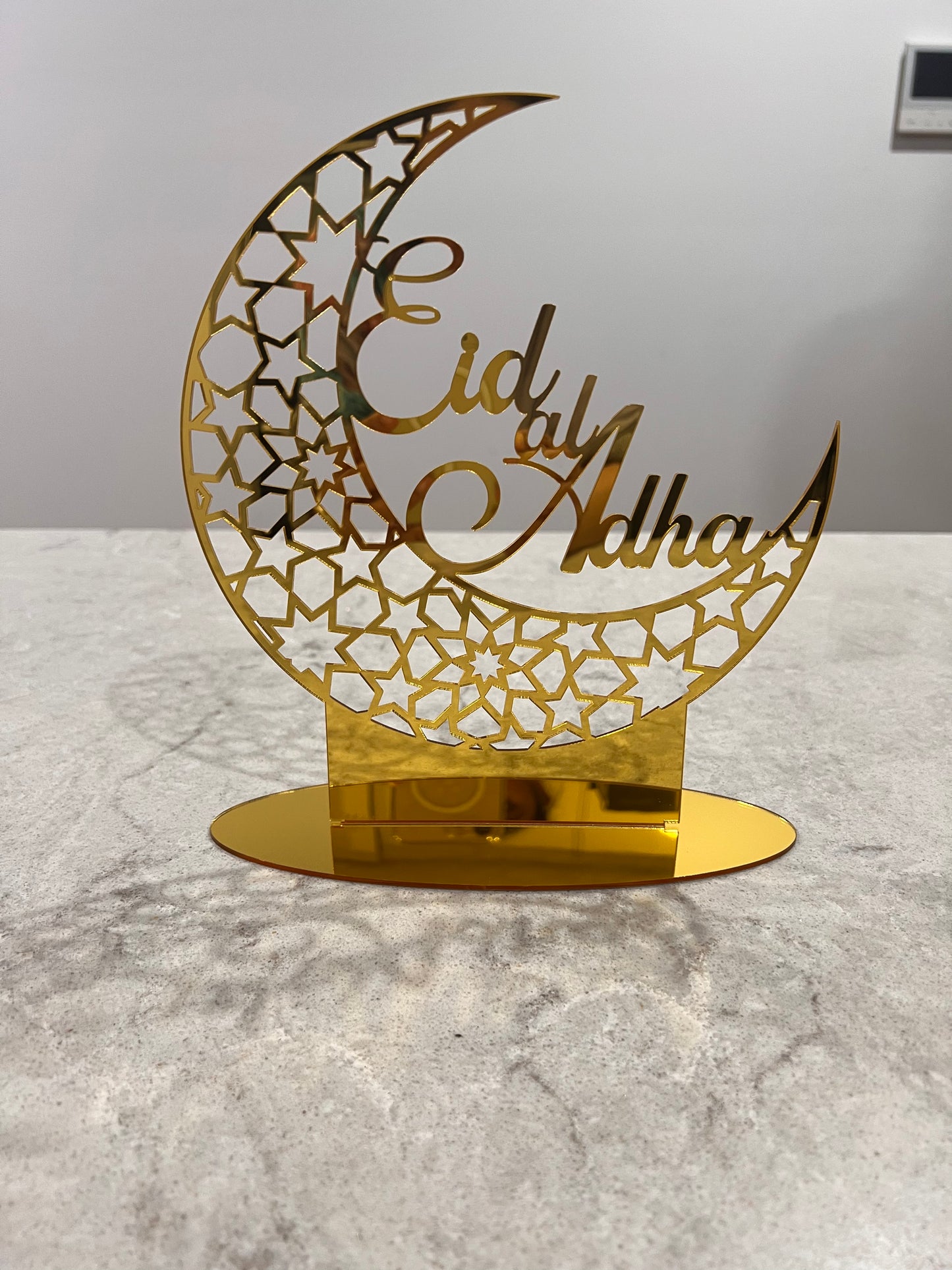 Eidul adha gold acrylic stand