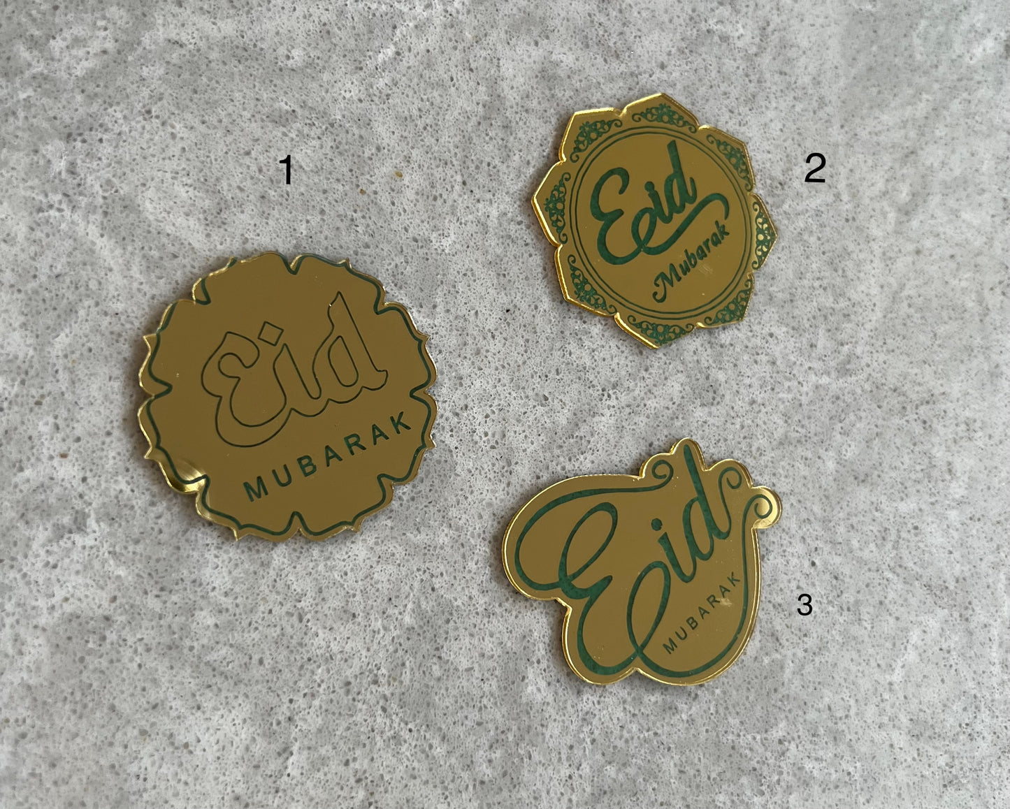 Eid acrylic discs-gold (set of 10)