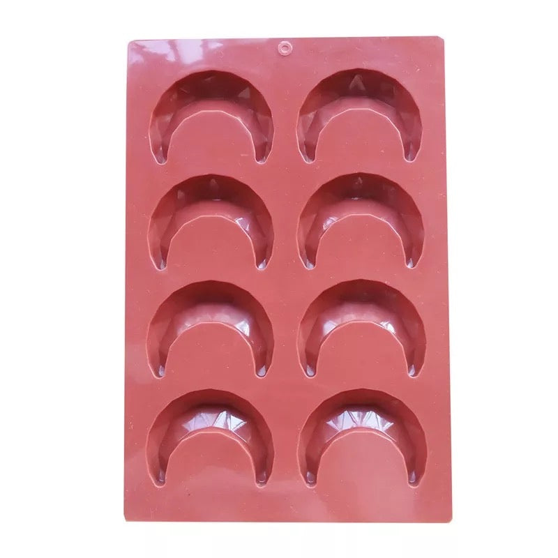 Mini geo crescent silicone mould