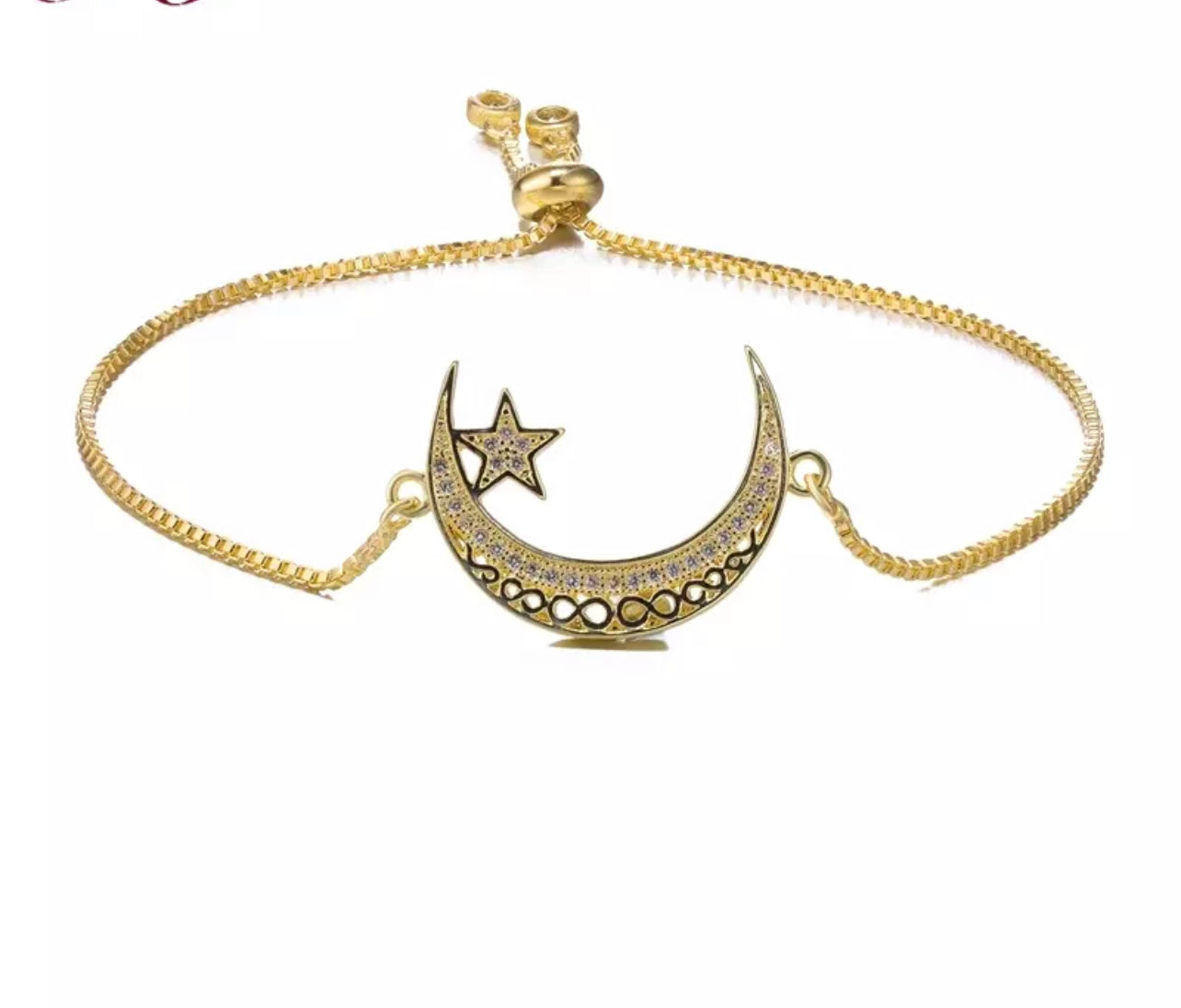 Star crescent slider bracelet (5 colours)