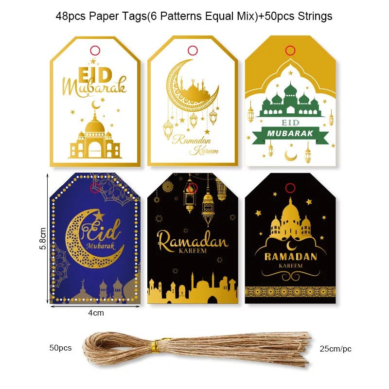 Eid gift tags variety pack (24 pieces)