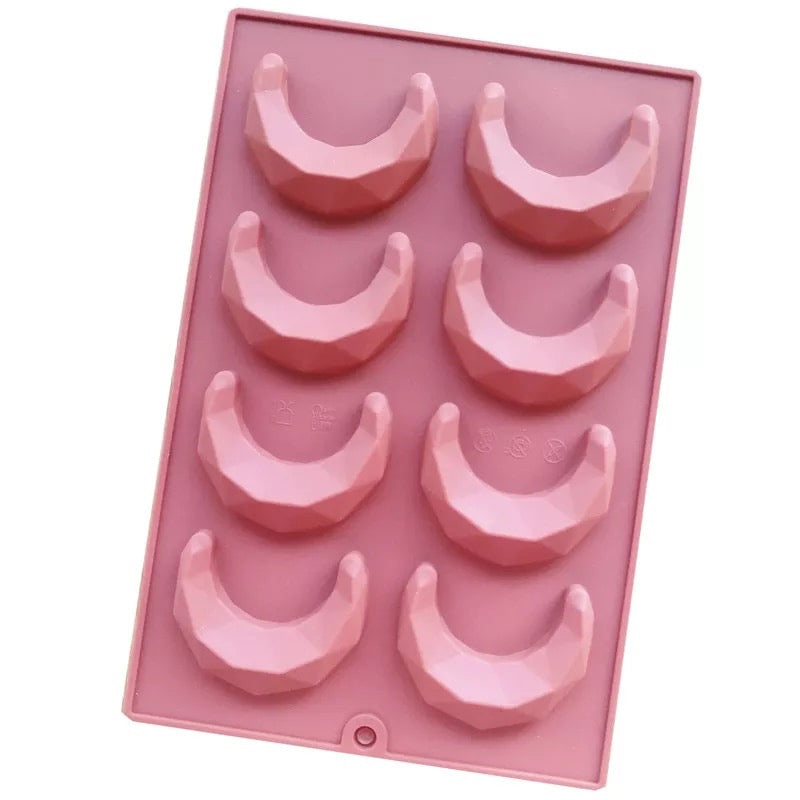 Mini geo crescent silicone mould