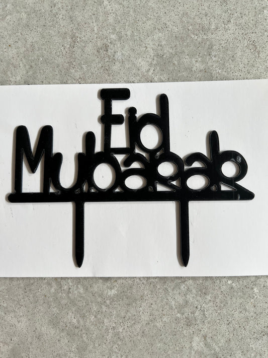 Eid Mubarak Acrylic Cake Topper-letters (2 colours)